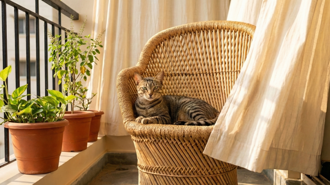 Indian native tabby cat