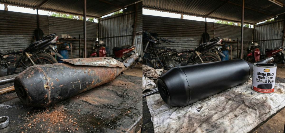 Silencer Repaint Process